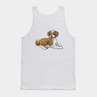 Dog - Aussiedoodle - Brown and White Tank Top